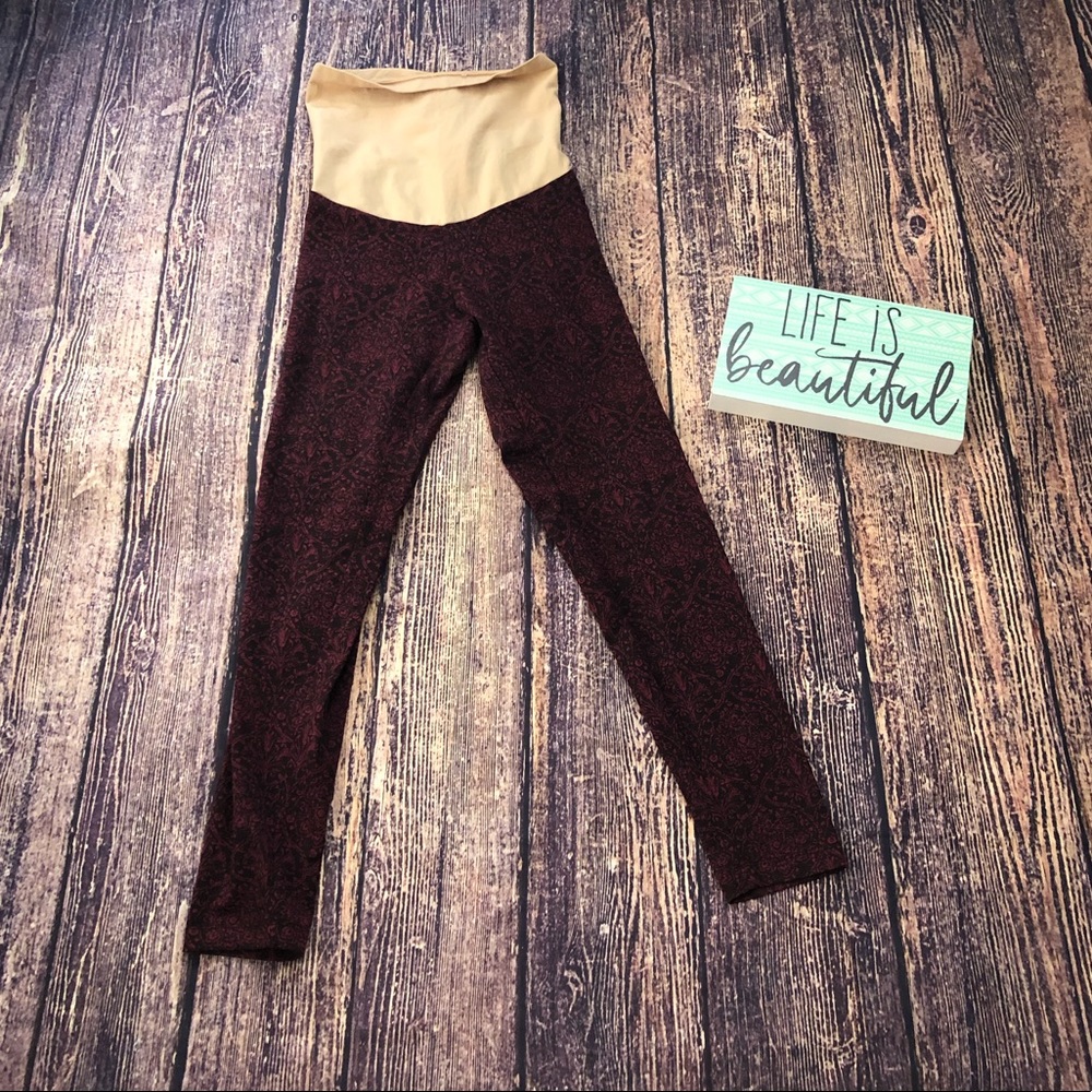 🌀Motherhood Maternity | Full Band Red Leggings